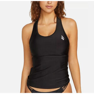 Volcom Womens Black Simply Tankini Swim Top L79715 Size XS 14237